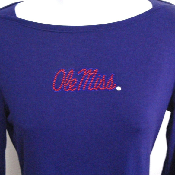 Ole miss Team Spirit Meesh & Mia top Rhinestone M - Picture 2 of 8